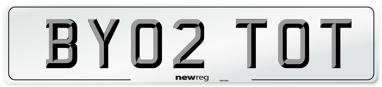 BY02 TOT Number Plate from New Reg